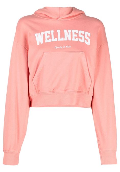 Felpa con cappuccio wellness in rosa - donna SPORTY & RICH | HC881SM